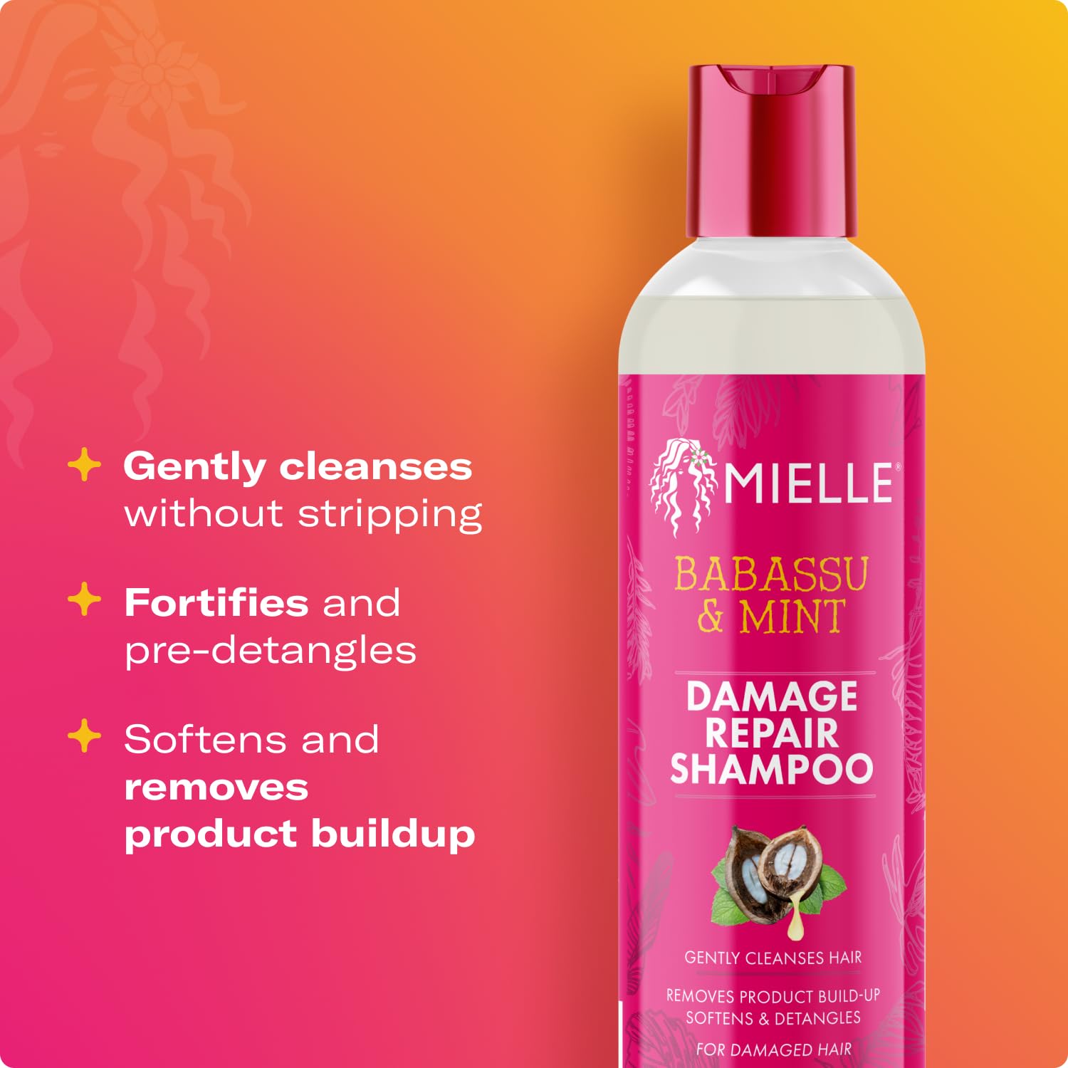 Mielle Full Babassu Mint Damage Repair Routine - Shampoo, Deep Conditioner, Leave-In, Bond Treatment, Curl Cream (5 Products) - Image 3