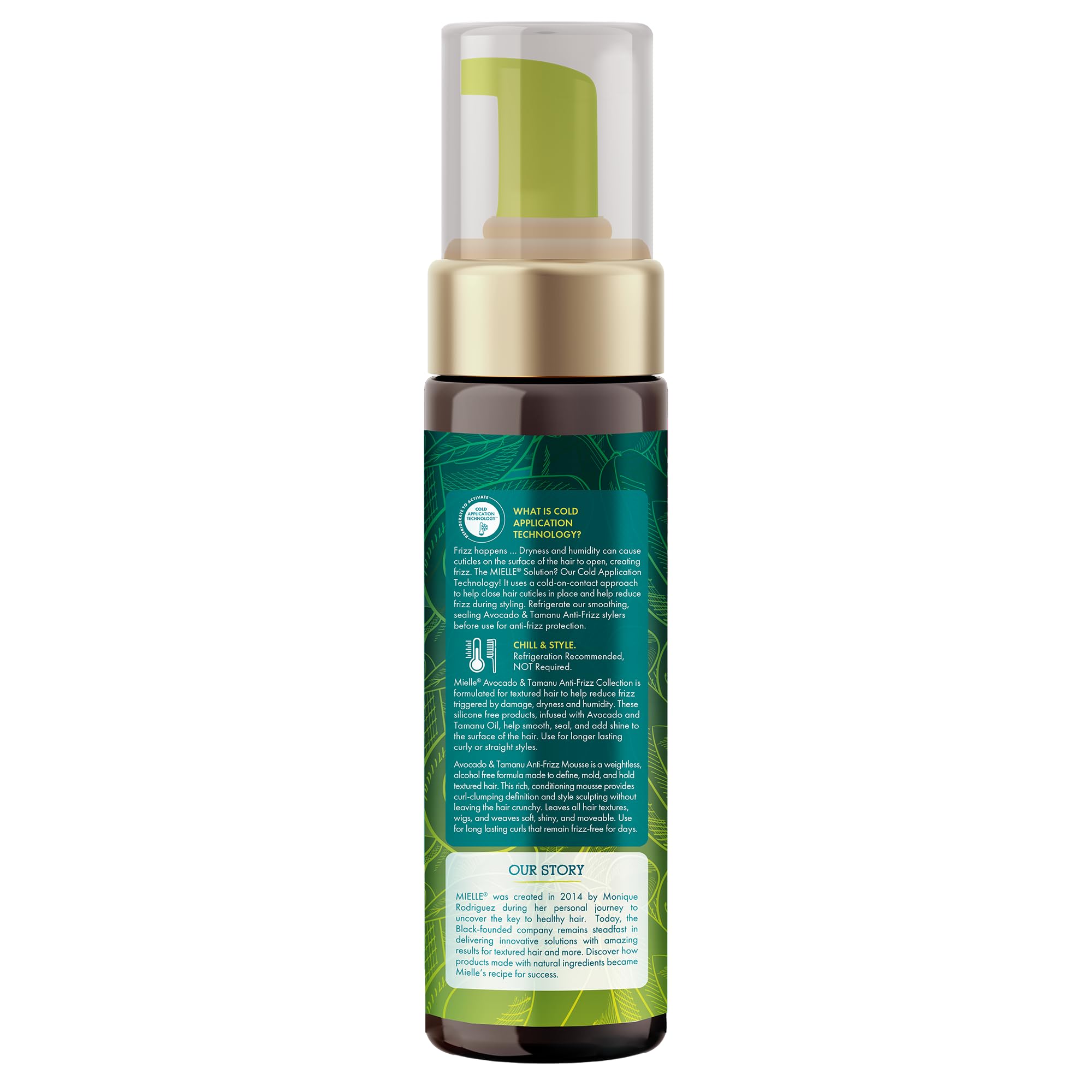 Mielle Organics Avocado & Tamanu Curly Hair Mousse - Anti Frizz Hair Foam for Curly, Wavy, Coily Styles - Medium Hold Styling to Define & Control for a Soft, Natural Shine Finish (7.5oz) - Image 8