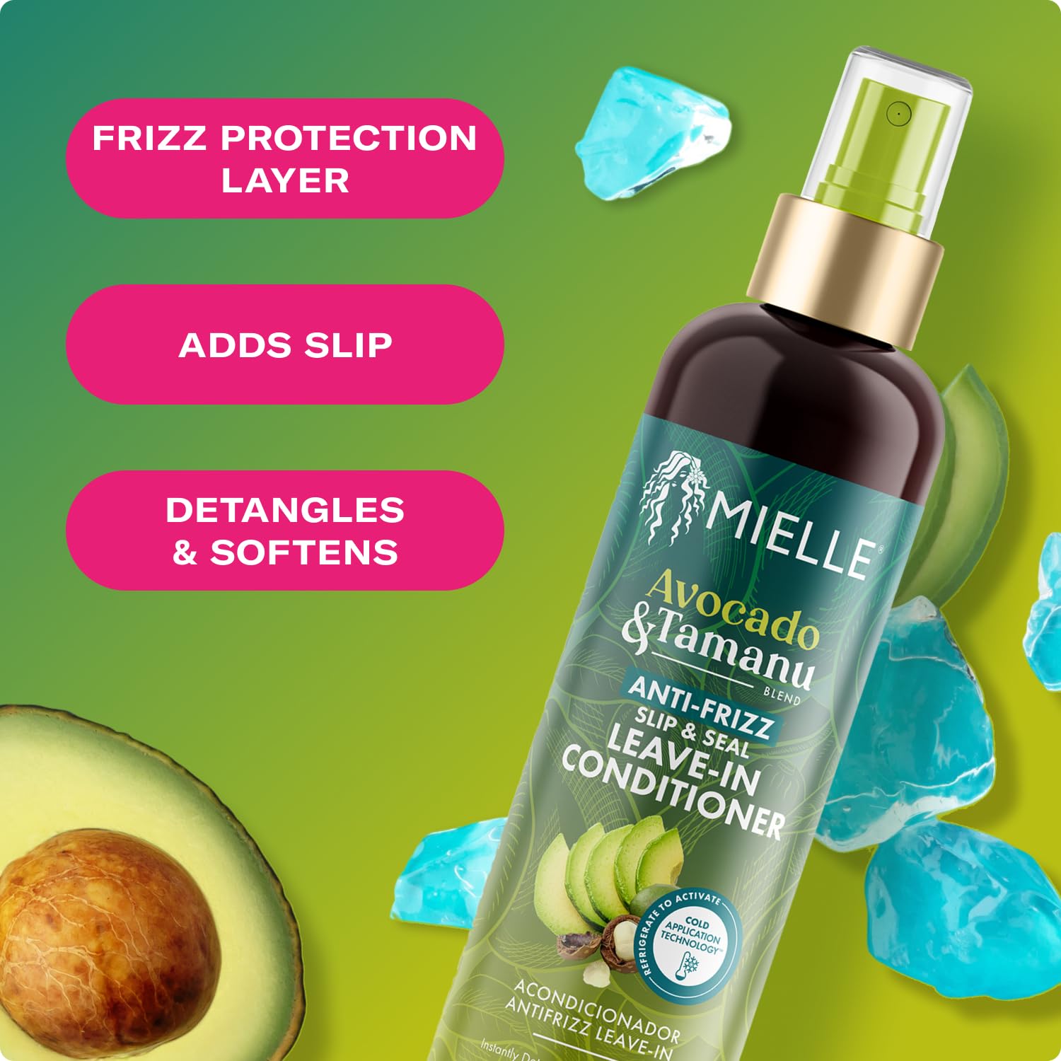 Mielle Anti-Frizz Set for Curly Hair - Shampoo, Conditioner, Curl Cream, Leave-In Conditioner, Mousse (5 Products) - Image 5
