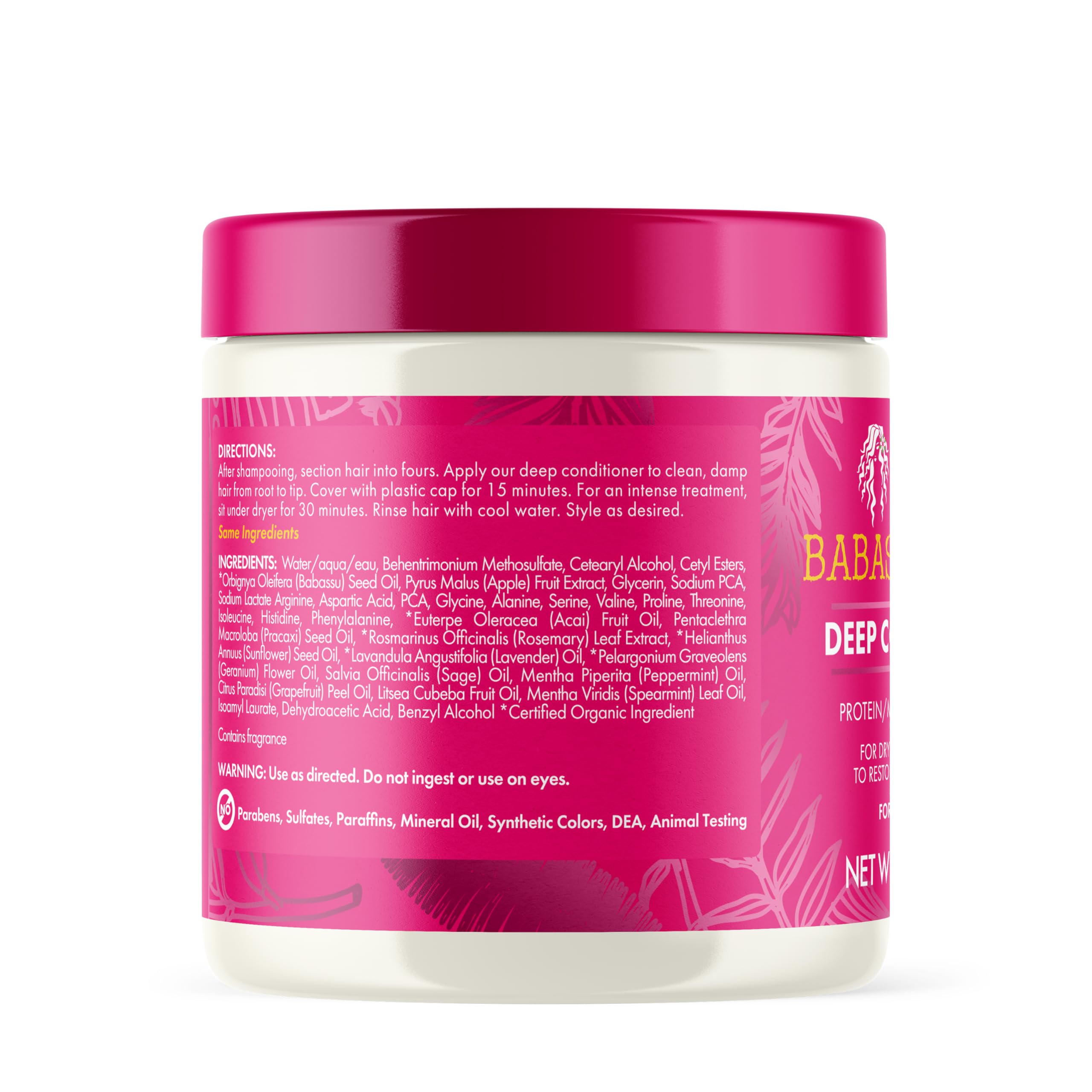 Mielle Organics Babassu & Mint Deep Conditioner with Pomegranate & Honey Shampoo - Image 7