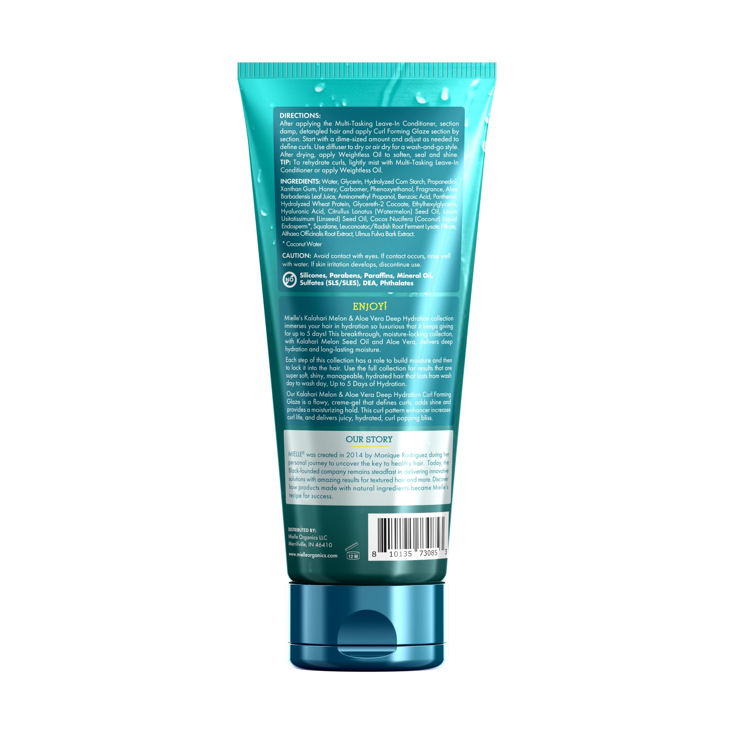 Mielle Organics Kalahari Melon & Aloe Vera 3-in-1 Leave In Conditioner Spray & Curl Forming Glaze - Moisturizer for Curls, Dry, and Textured Hair (2 Product Bundle) - Image 7
