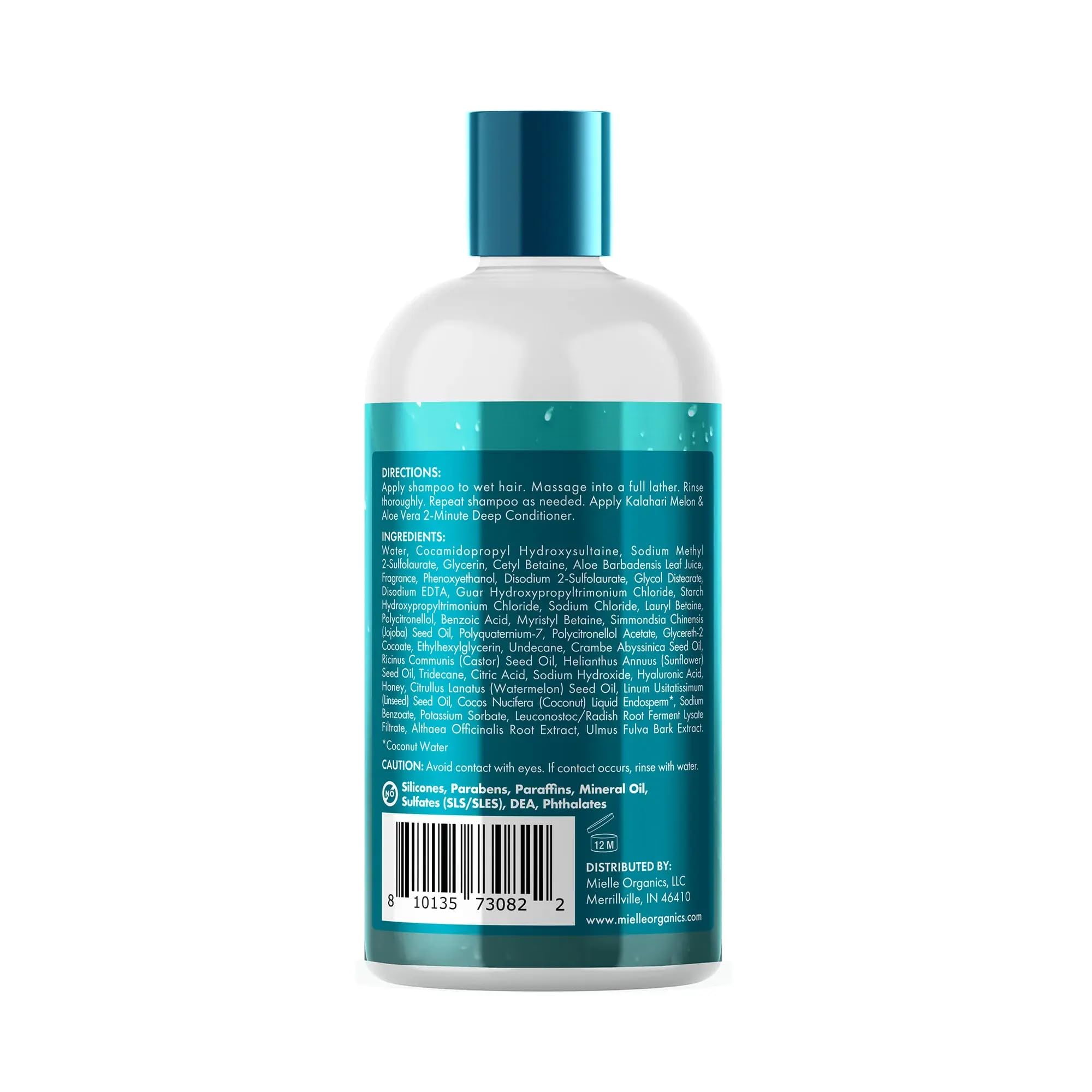 Mielle Organics Kalahari Melon & Aloe Vera Deep Hydration Shampoo & Multi-Tasking Leave-In Conditioner Bundle - For Dry, Curly, and Textured Hair - Image 5