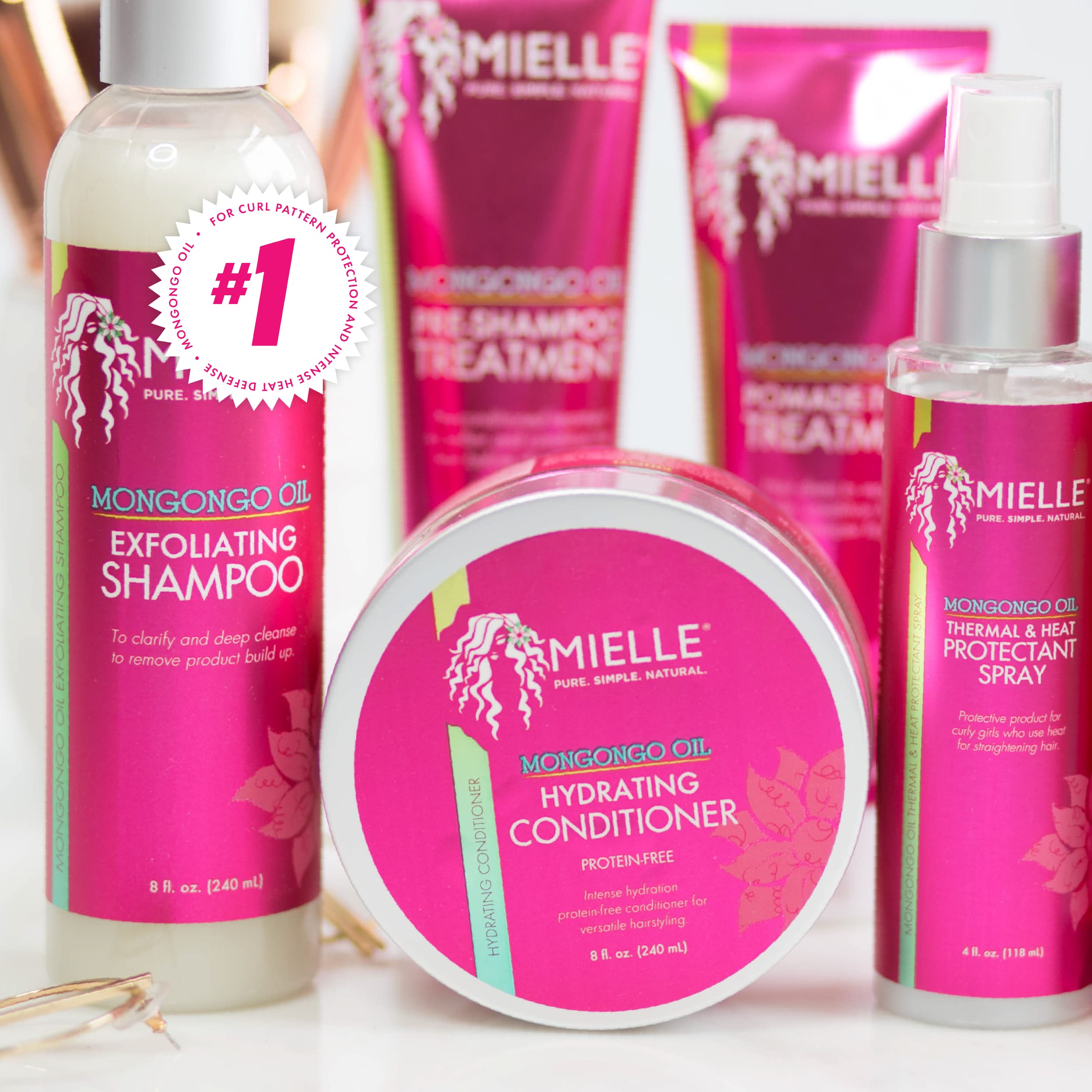 Mielle Organics Mongongo Oil Protein-Free Hydrating Hair Conditioner - Deep Conditioner for Dry, Damaged Hair - Infused with Almond Oil for Improved Softness & Shine (8 Fl Oz) - Image 6
