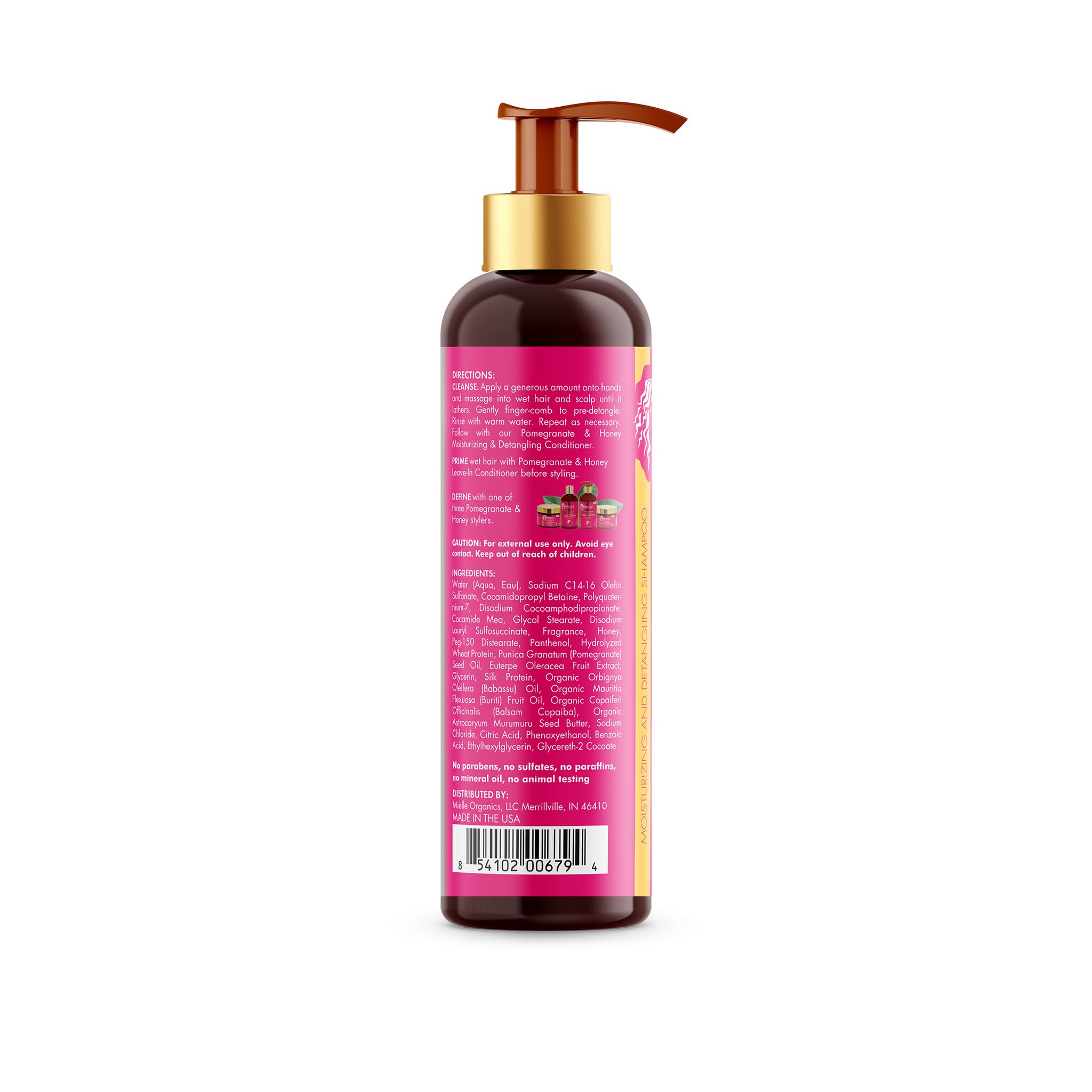 Mielle Organics Babassu & Mint Deep Conditioner with Pomegranate & Honey Shampoo - Image 4