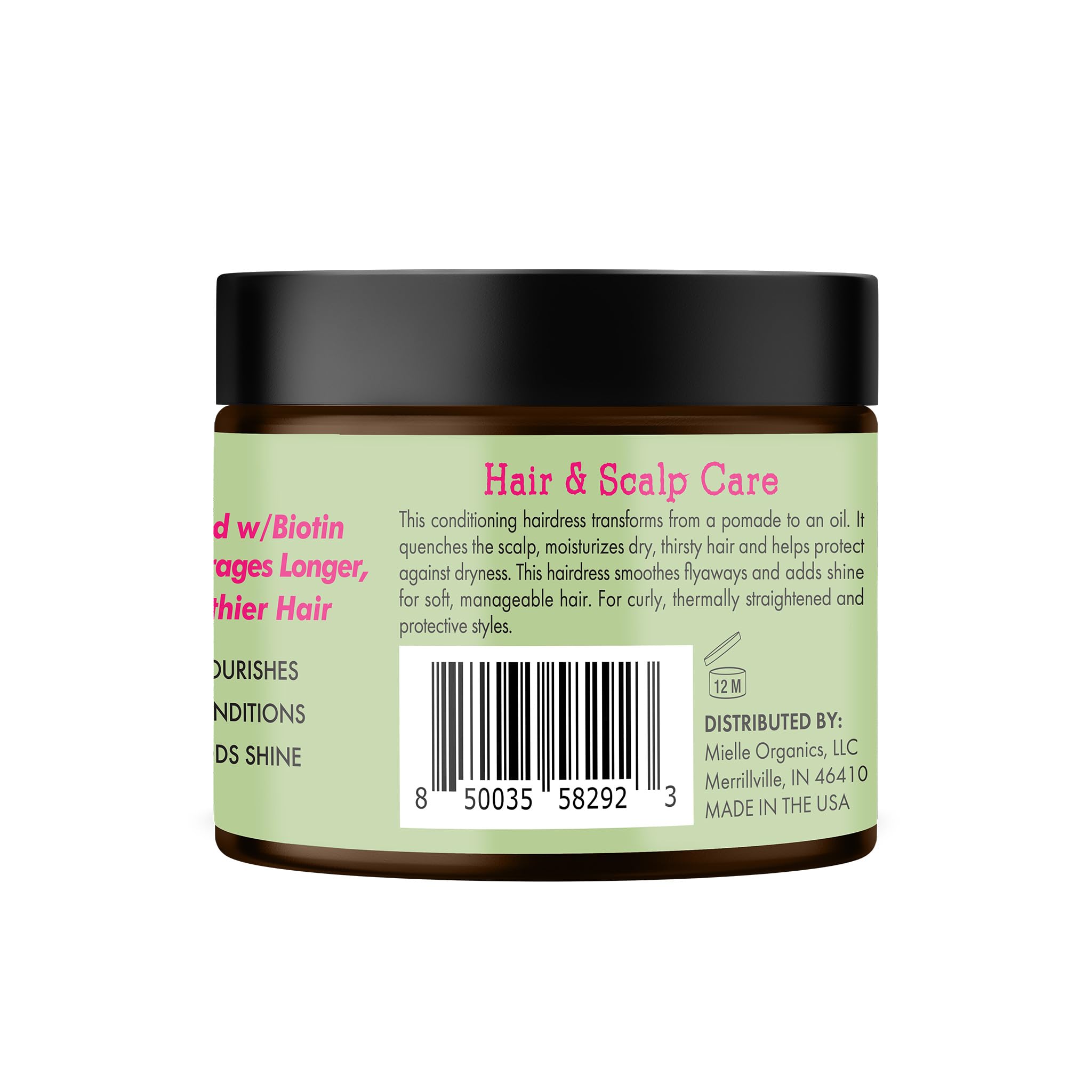 Mielle Organics Rosemary & Mint Hair Pomade for Women & Men - Conditioning Natural Hair Moisturizer to Quench the Scalp, Lock in Wave Patterns, Add Shine & Help Protect Against Dryness (5 oz) - Image 9