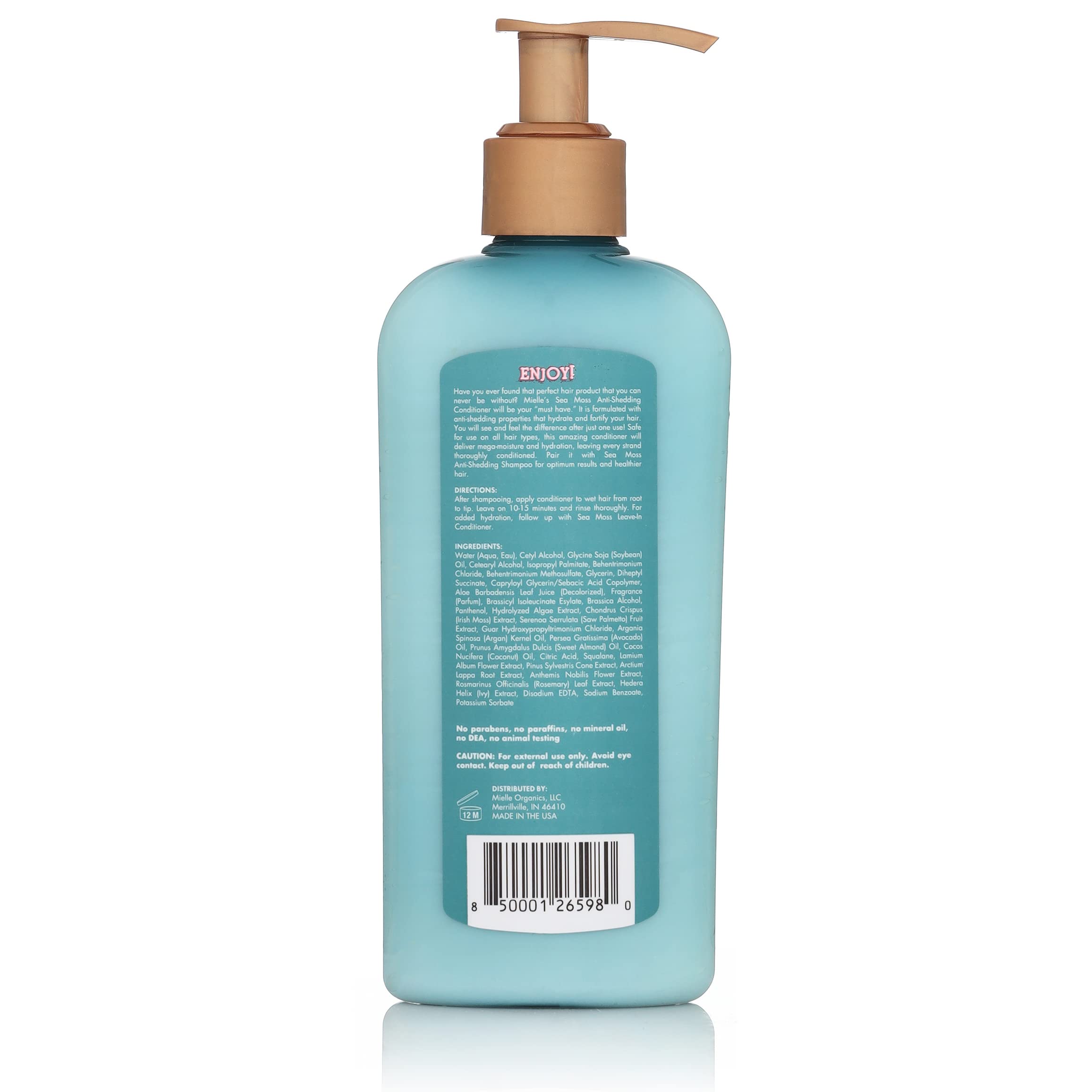 Mielle Organics Sea Moss Anti-Shedding Hair Conditioner - Hydrating Conditioner for Dry Hair - Fortifies Strands for Reduced Shedding - Improves Look and Feel with One Use (8 Oz) - Image 6